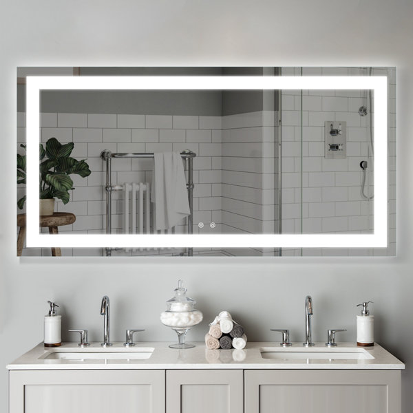 Ivy Bronx Diogenes Flat LED Wall Mirror & Reviews | Wayfair