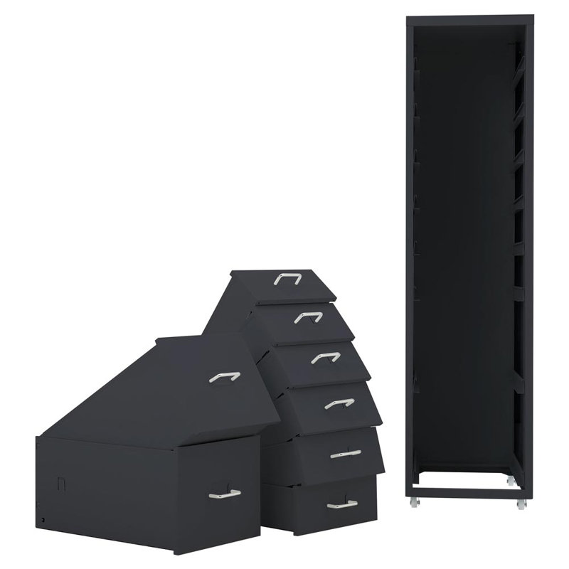 Black 8-drawer cabinet