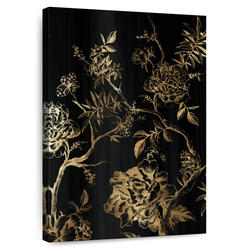 Harnek Dark Oriental Blooms, 45" H x 30" W