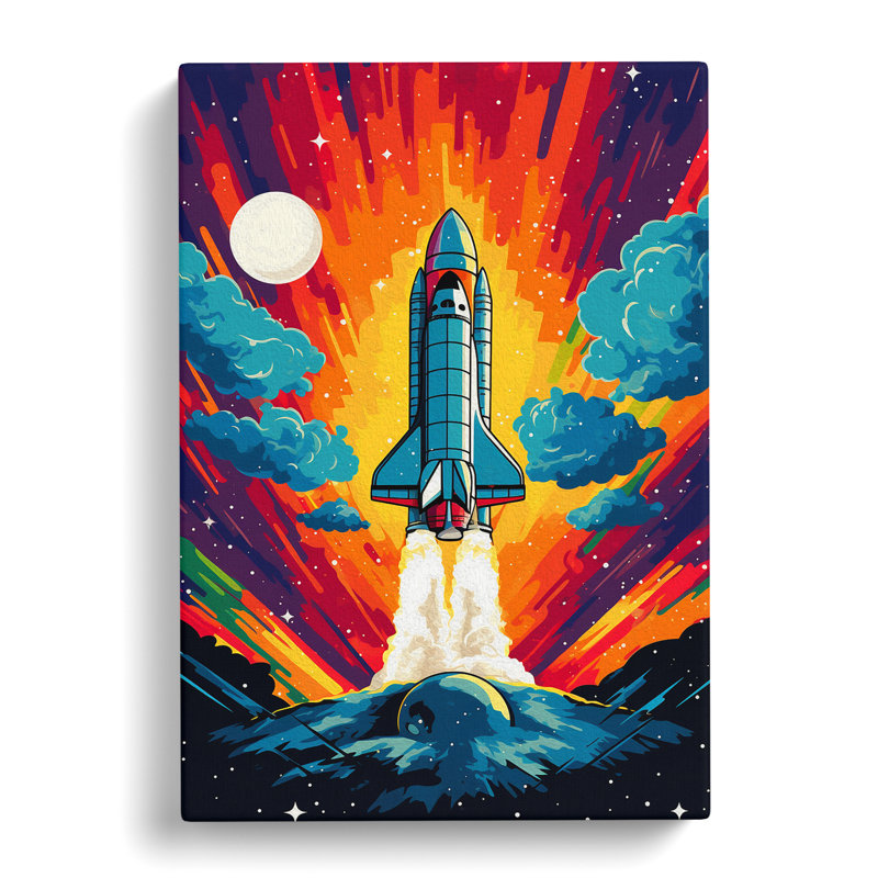 Spaceship Pop No.2 - Wrapped Canvas, 60cm H x 40cm W x 3cm D