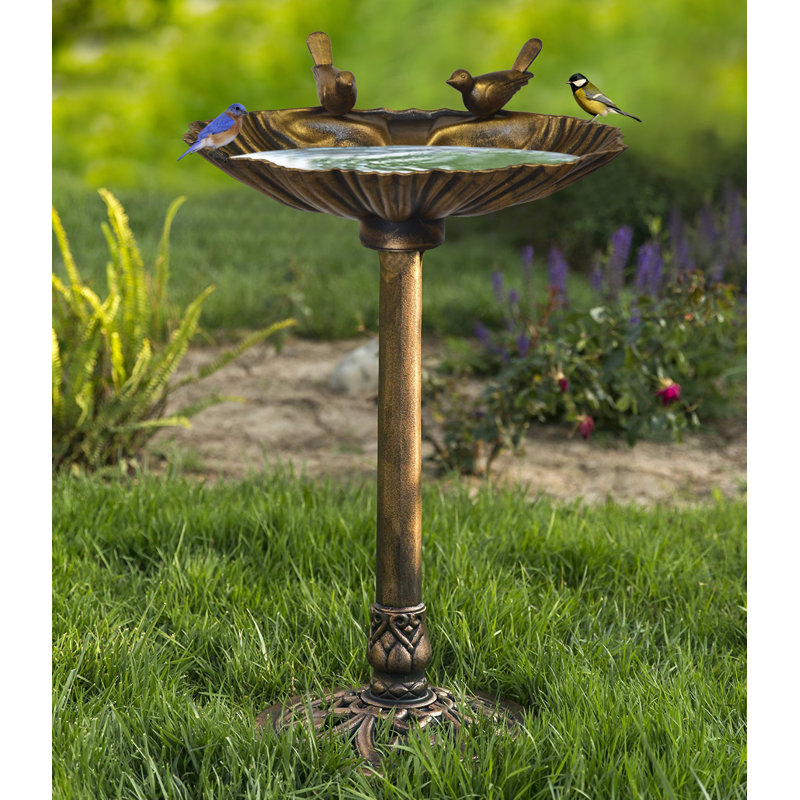 Bain d'oiseaux Elenamarie, Bronze antique