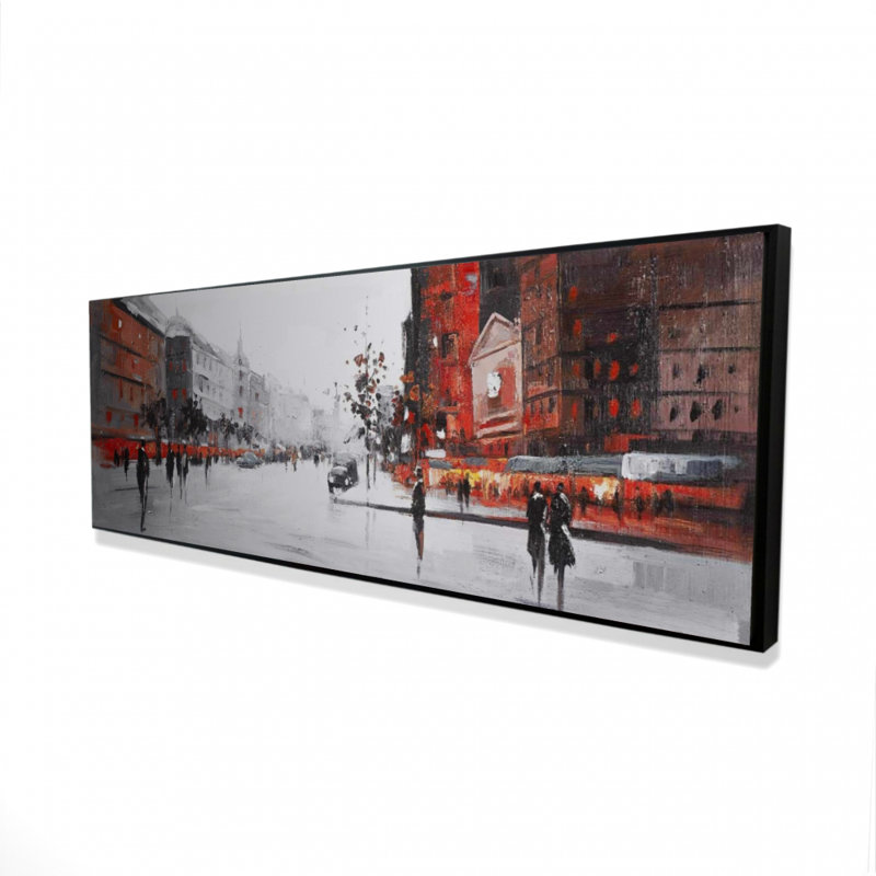 «Classic Street Scene» sur toile, H 16 po x l 48 po