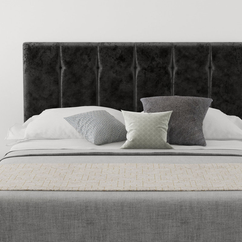 Wendover Upholstered Headboard, Single (3'), Velvet Black