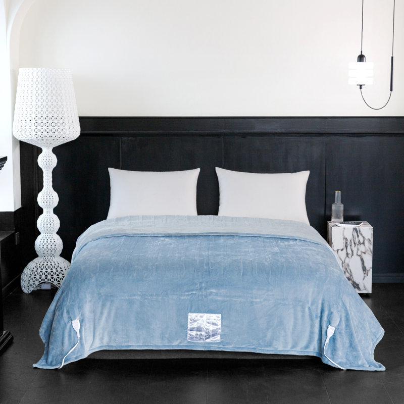 Couverture chauffante, Bleu cendré, Full