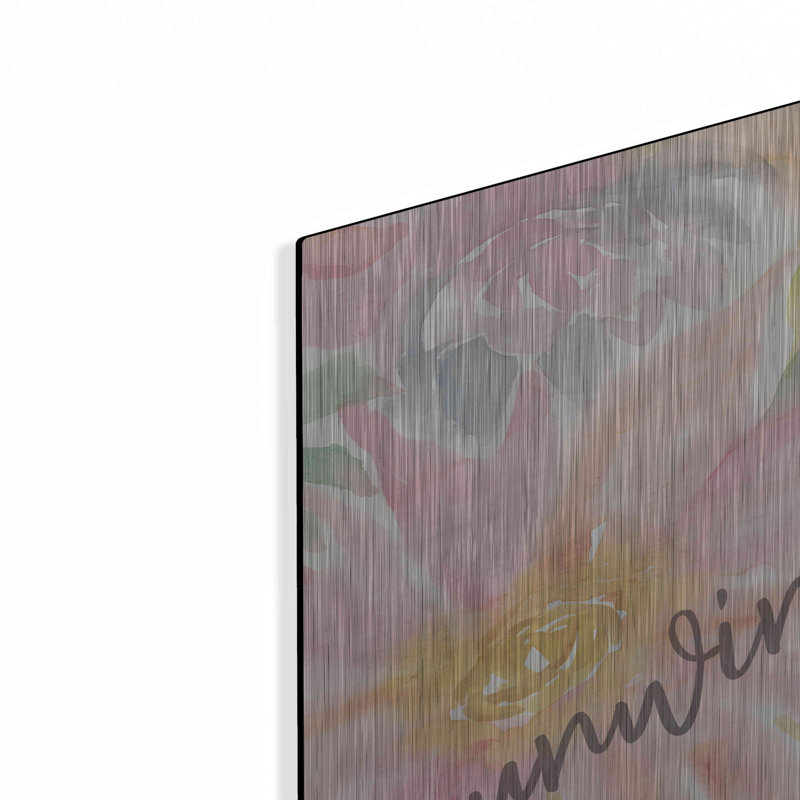 «Floral Unwind» par Cindy Jacobs, art mural en métal, 36 po x 36 po, H 12 po x l 12 po