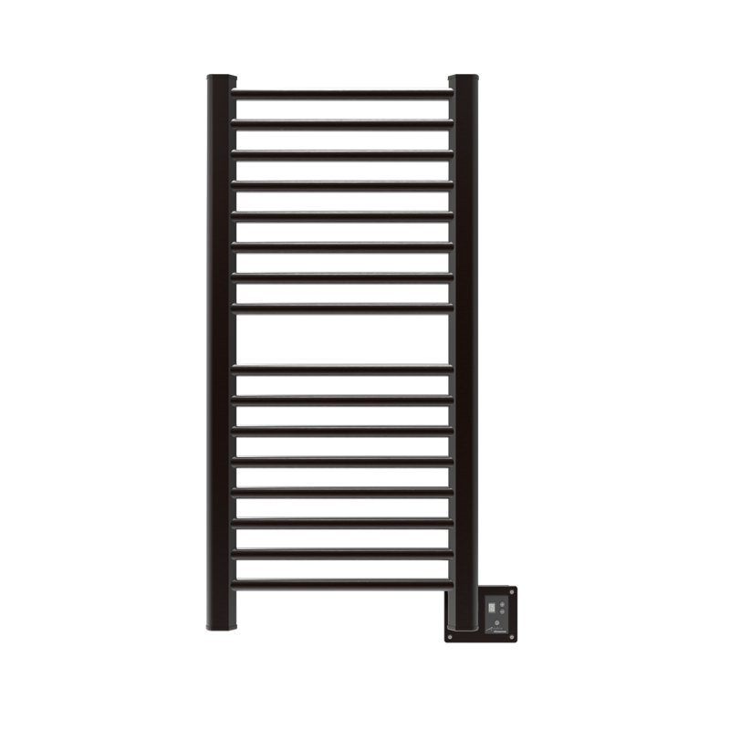 Chauffe-serviettes électrique mural Sirio (contrôleur non inclus), Bronze huilé, H 42,75 po x l 21,5 po x P 4,75 po