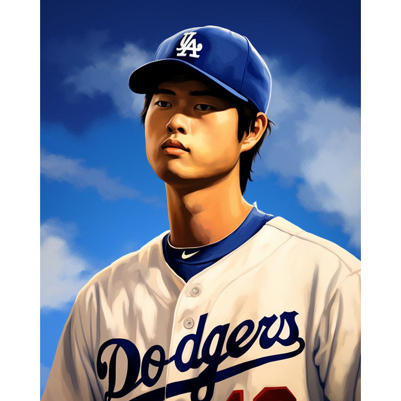 "Shohei Ohtani 4" sur toile, H 32 po x l 26 po