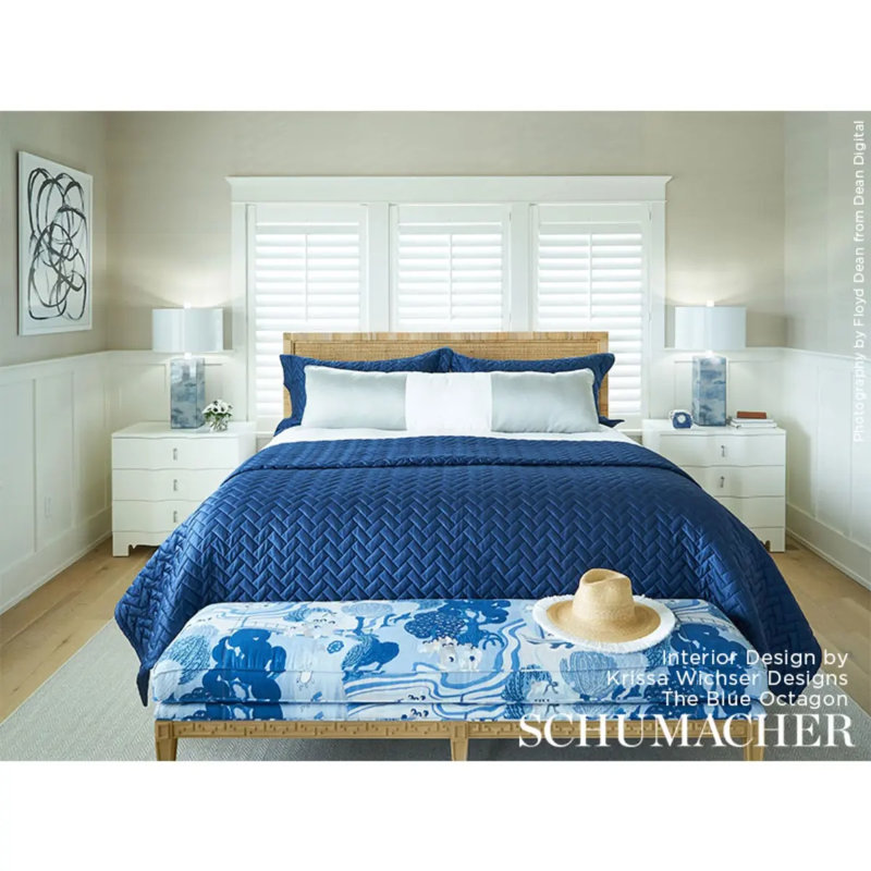 Tissu Pearl River, Bleu