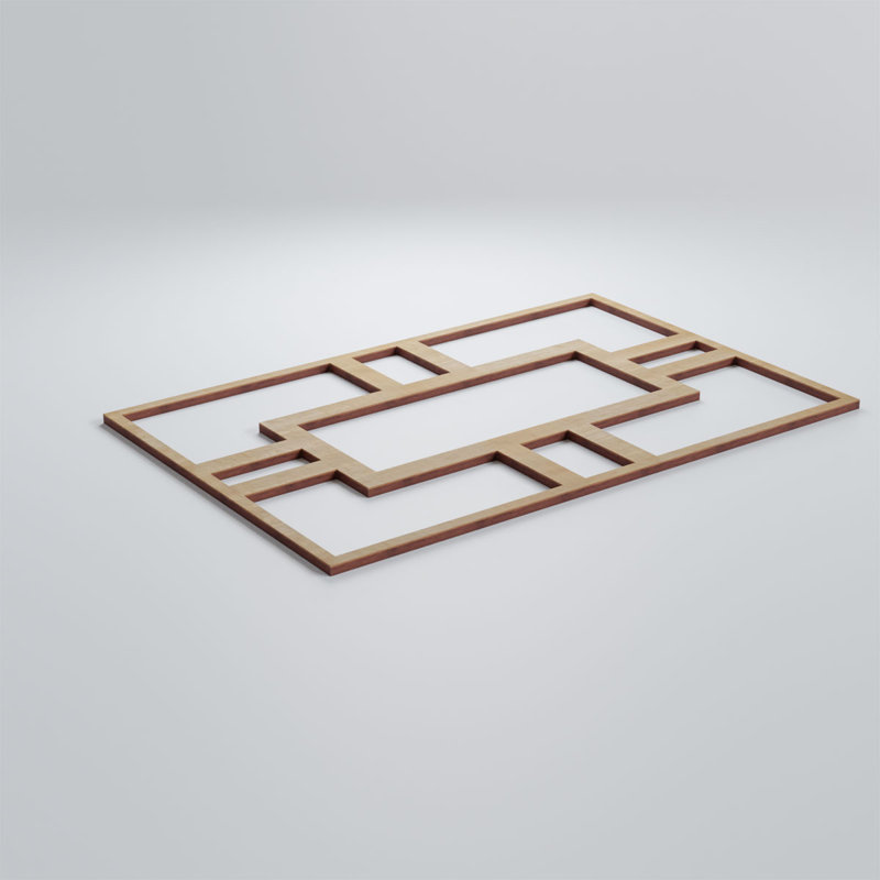 Panneaux muraux décoratifs en bois Hastings, Bouleau, H 23 3/8 po x l 15 1/2 po x P 1/4 po