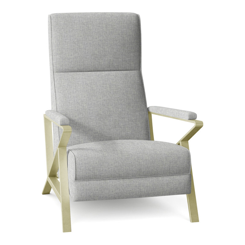 Infinity 28.25" Wide Manual Standard Recliner, Brushed Brass, 3162 Silver