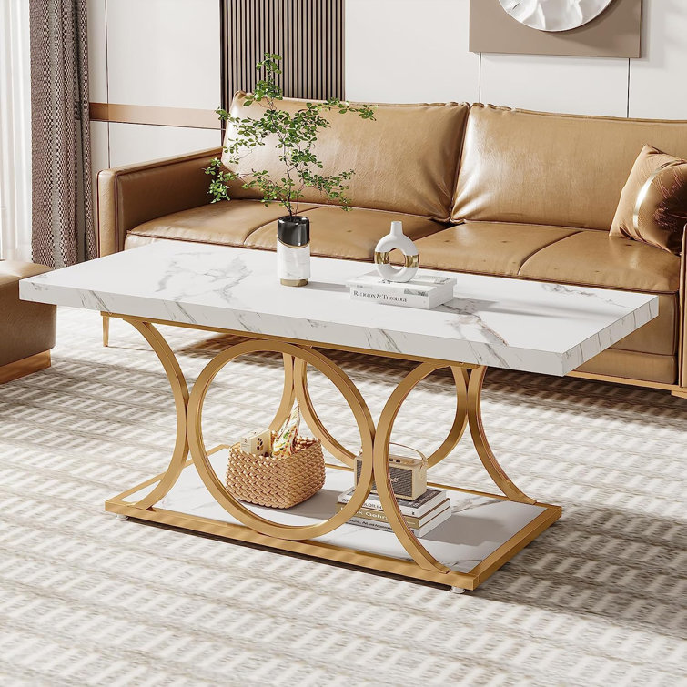 Dorier Open Coffee Table with Storage