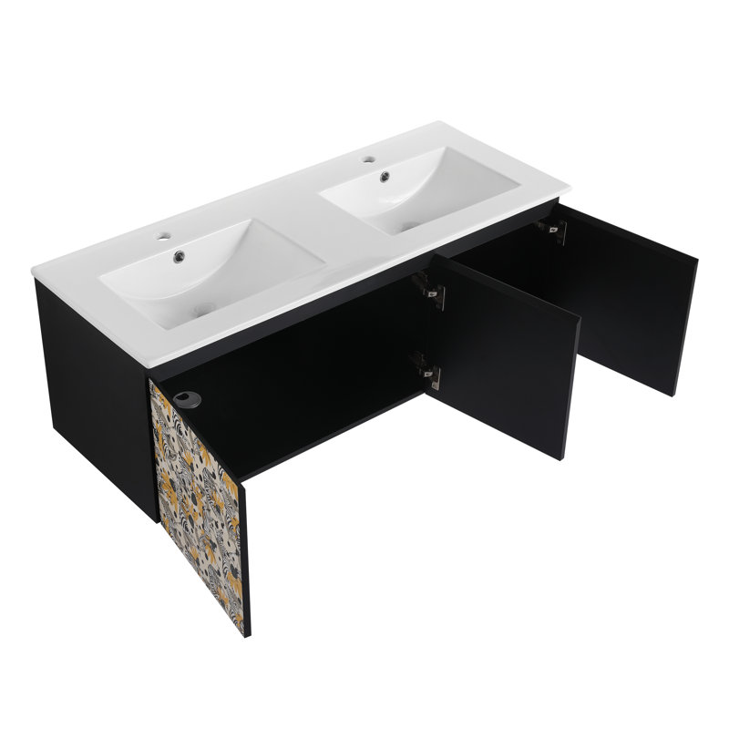 Meuble-lavabo flottant mural Abdiel