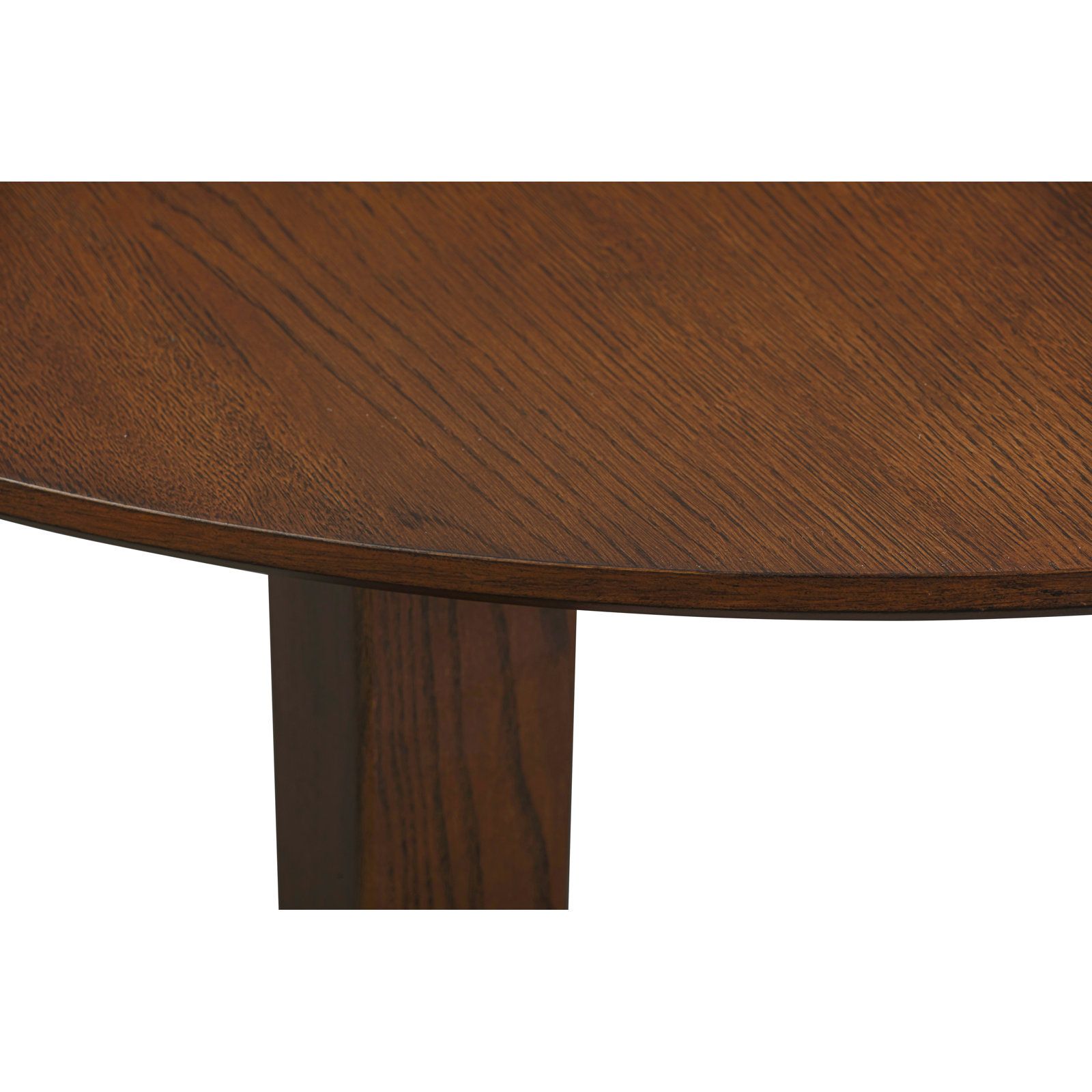 SERIFF EXTENSION ROUND DINING TABLE DARK WALNUT