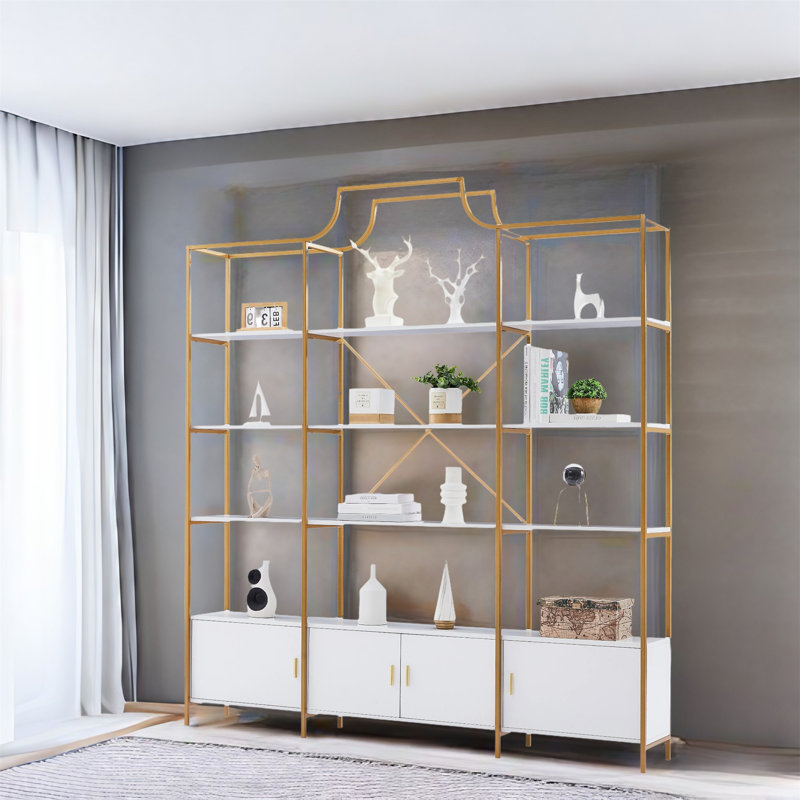 Bibliothèque en métal H 77,9 "x l 70,8"