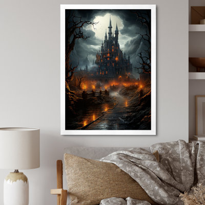 «Haunted Castle At Nightfall I - Châteaux», art mural