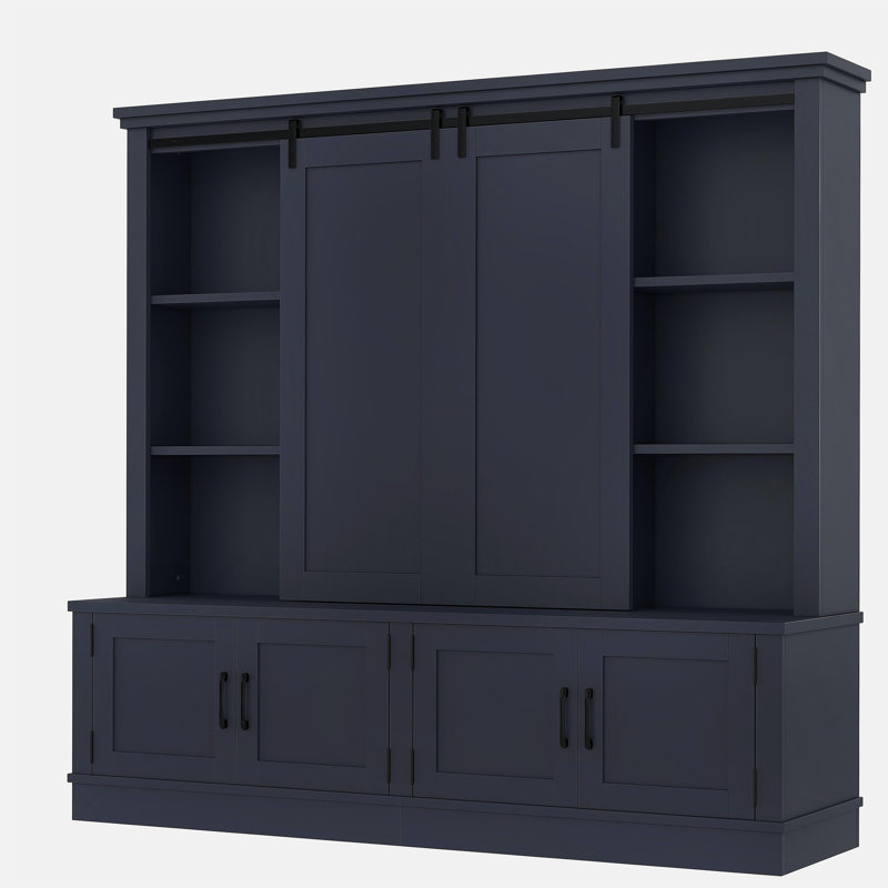 The multifunctional entryway cabinet features sliding rails for ample storage space, cleverly combining a storage unit with a tree-shaped entryway design. Ideal for living rooms and hallways,Blue