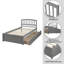 Lit plateforme avec tiroirs en bois-372778241