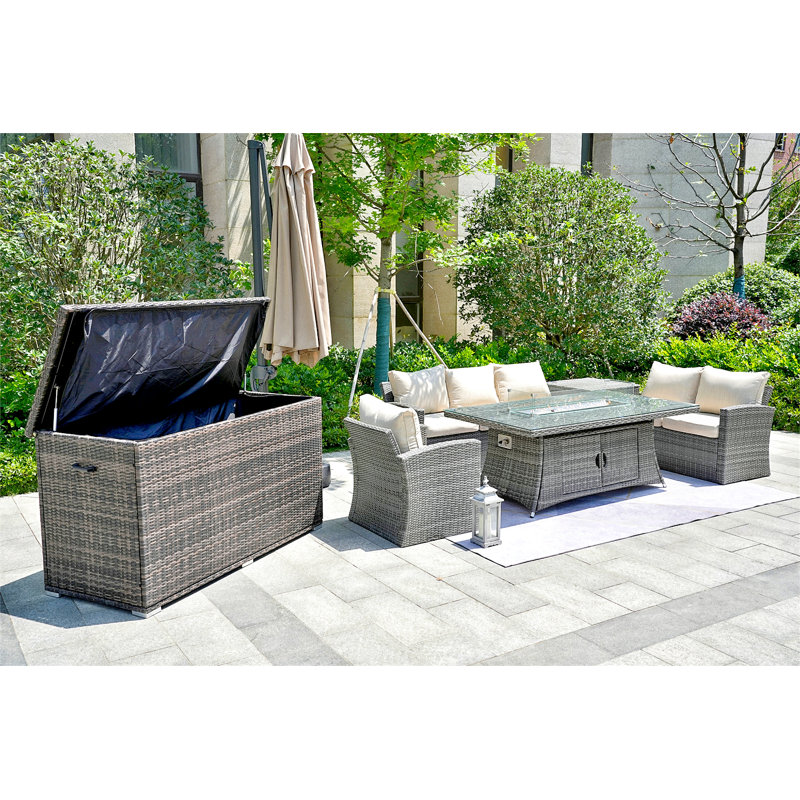 Danny-Junior 6 - Person Patio Conversation Set with Cushions