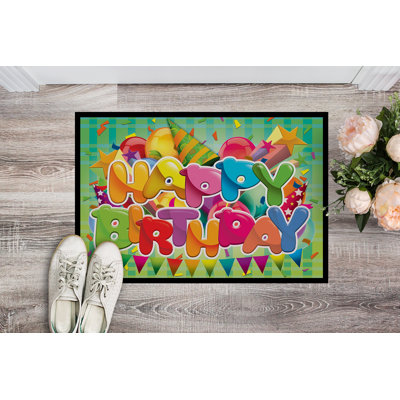 Fehzan Non-Slip Birthday Outdoor Doormat