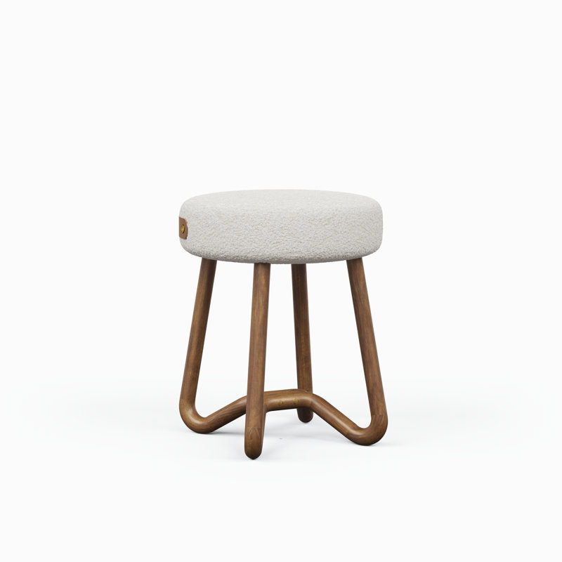 Loop Accent Stool, Noodles Natural/Nozes/Caramel