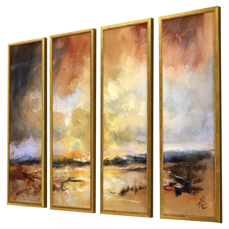 Stormy Shores, reproduction encadrée de 4 pièces