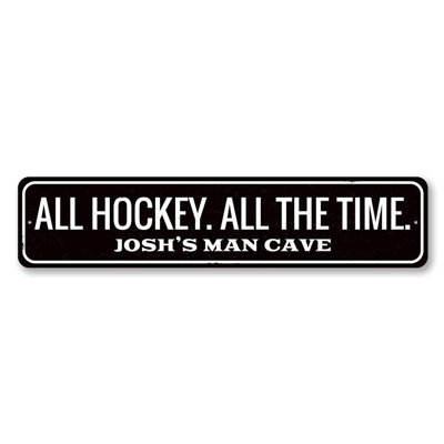 All Hockey Aluminum Sign