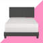 Lit plateforme en lin Boyd Sleep Milan | Tête de lit réglable | Structure en bois | Capacité de 700 lb | Style campagnard moderne-1852303861-1852303859