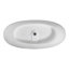 Baignoire autoportante à surface solide, baignoire autoportante en résine de pierre de luxe fabriquée à la main avec trop-plein et bonde escamotable, blanc mat 24S06-65MW