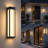 1 - Light 24’’H Modern Led Matte Black Square / Rectangle Iron Outdoor Wall Light-488172399-307988823