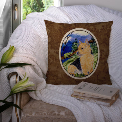 Norwich Terrier Outdoor Throw Pillow