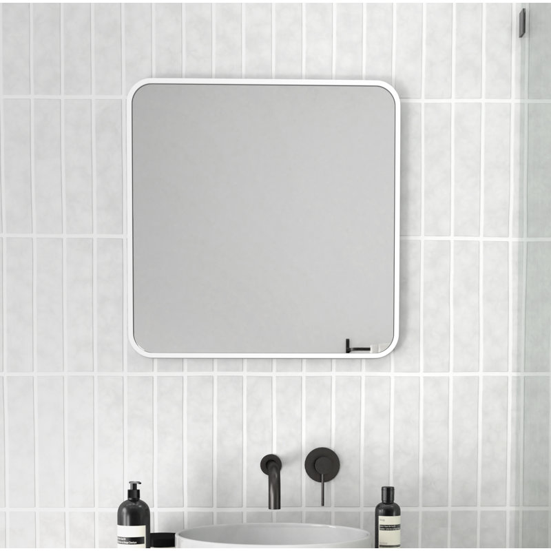 Trinity Metal Mirror, White