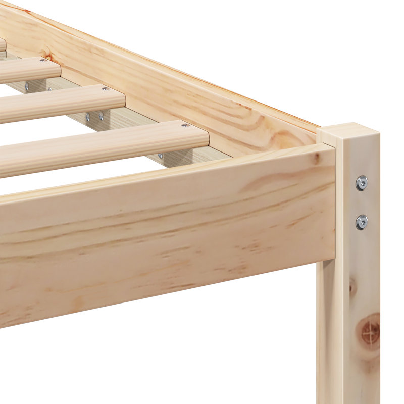 Solid Wood Bed, Natural