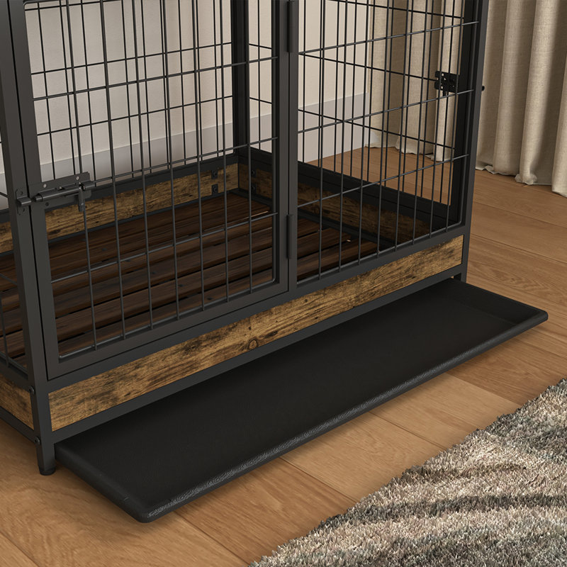 Caisse pour chien avec portes doubles, Moyen (H 30,50 po x l 31,50 po x P 22,50 po)