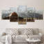 Grange Moulton Barn sur toile, 5 pièces-93821800
