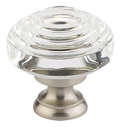 Deco Oversized 1 1/4" Diameter Mushroom Knob, 1.625" H x 1.625" W x 1.625" D, Satin Nickel