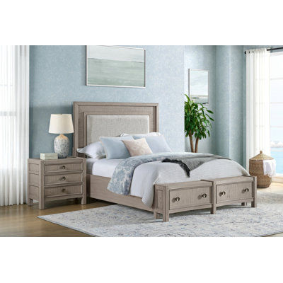 Ensemble de chambre avec grand lit 3 pièces avec deux tables de chevet
