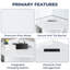 Armoire de coin Birta avec ports USB et prises de courant-474810228
