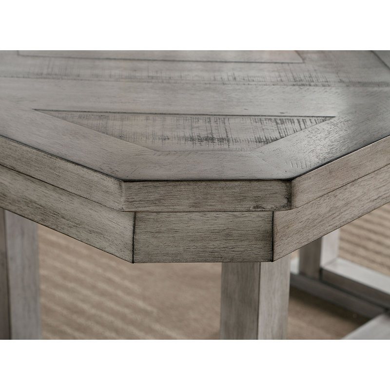 60.4" W Rustic Dining Table, Gray