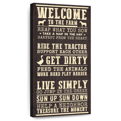 Welcome To The Farm Wall Sign