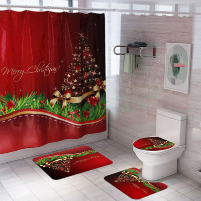 Elight Abstract Shower Curtain with Hooks Included