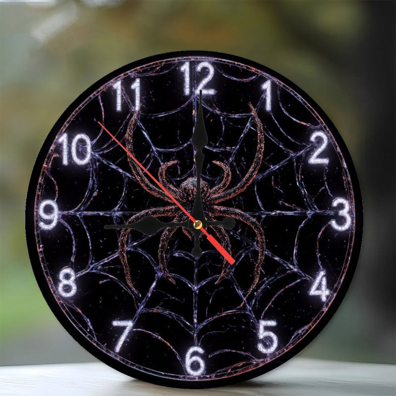 Horloge d'araignée sur toile d'araignée