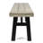 Wood Bench With Grey Finish, Weather Resistance And Delicate Slat Panels In Grey, Classic Panel Design, 600 Lbs Capacity