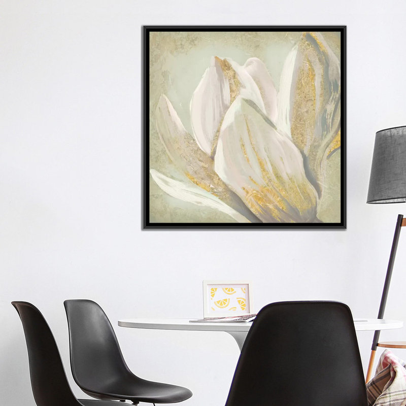 «Fresh Bloom II», reproduction sur toile, H 18 po x l 18 po x P 1,5 po, Toile encadrée noire, Pas de tapis
