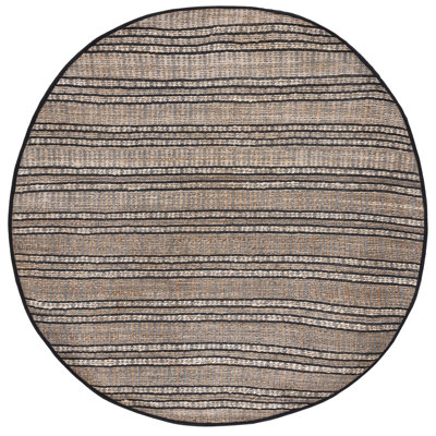 Giannopoulos Striped Flatweave Black/Natural Beige Area Rug