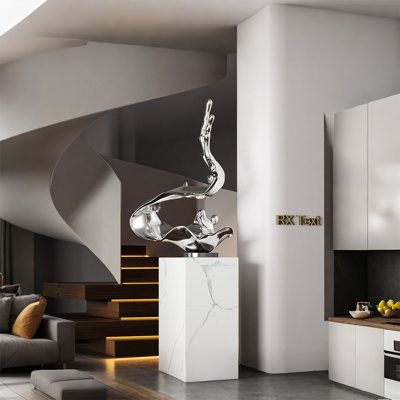 Ornement de sculpture géométrique 18,11 po