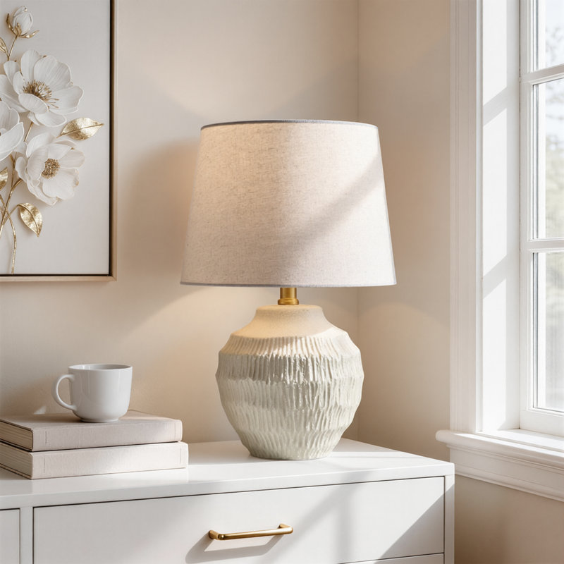 16.7’’ Modern Textured Ceramic Table Lamp