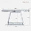 Console moderne à miroir réfléchissant à 360 ° avec base trapézoïdale et conception résistante aux égratignures 
