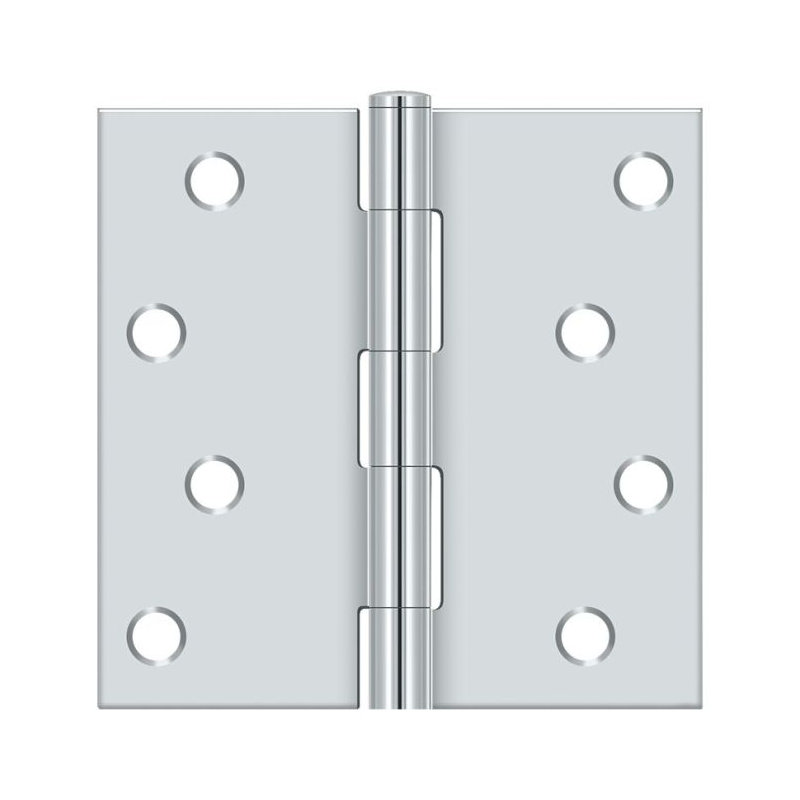 Steel Hinge, Polished Chrome