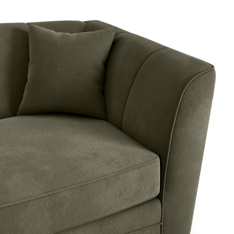Laverton 2 Seater Velvet Flared Arm Sofa, Fern