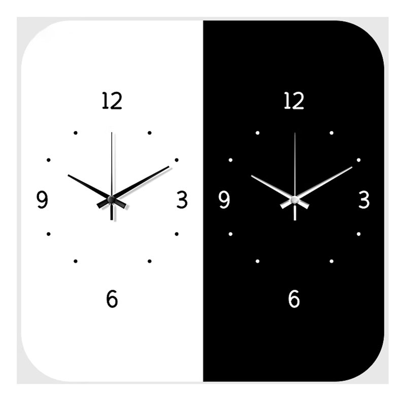 Crystal Porcelain Free Form Wall Clocks E, White/Grey, Medium (19.69" W)